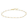 Thumbnail Image 0 of Bead Station Anklet in 10K Two-Tone Gold and 10K Rose Gold Plate - 10"