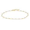 Thumbnail Image 1 of Bead Station Anklet in 10K Two-Tone Gold and 10K Rose Gold Plate - 10"
