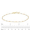 Thumbnail Image 1 of Bead Station Anklet in 10K Two-Tone Gold and 10K Rose Gold Plate - 10"