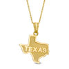 Thumbnail Image 1 of Textured State of "TEXAS" Pendant in 10K Gold