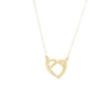 Thumbnail Image 1 of Made in Italy Pretzel Love Knot Heart Necklace in 14K Gold