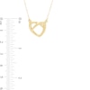 Thumbnail Image 1 of Made in Italy Pretzel Love Knot Heart Necklace in 14K Gold