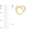 Made in Italy Pretzel Love Knot Heart Stud Earrings in 14K Gold