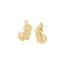 Made in Italy Scale Textured Crocodile Stud Earrings in 14K Gold