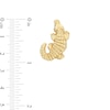 Thumbnail Image 2 of Made in Italy Scale Textured Crocodile Stud Earrings in 14K Gold