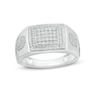 Thumbnail Image 1 of 1/2 CT. T.W. Composite Diamond Square Frame Ring in Sterling Silver