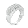 Thumbnail Image 3 of 1/2 CT. T.W. Composite Diamond Square Frame Ring in Sterling Silver
