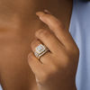 Thumbnail Image 2 of 1-1/4 CT. T.W. Multi-Diamond Square Frame Vintage-Style Multi-Row Bridal Set in 10K Gold