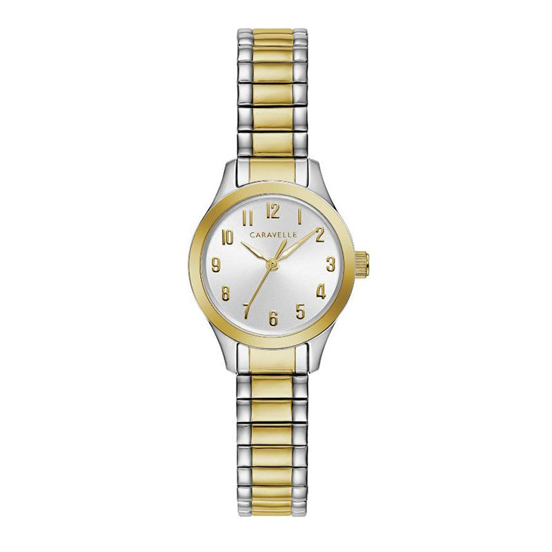 Main Image 1 of Ladies' Caravelle by Bulova Two-Tone Expansion Watch with Silver-Tone Dial (Model: 45L177)