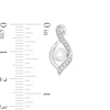 Thumbnail Image 1 of 5.0-6.0mm Cultured Freshwater Pearl Beaded Infinity Flame Pendant and Stud Earrings Set in Sterling Silver