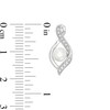 Thumbnail Image 2 of 5.0-6.0mm Freshwater Cultured Pearl Beaded Infinity Flame Pendant and Stud Earrings Set in Sterling Silver