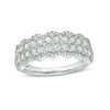 Thumbnail Image 1 of 1 CT. T.W. Diamond Double Row Scallop-Edge Band in 10K White Gold