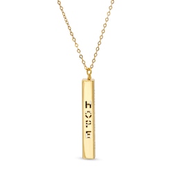 Made in Italy Cut-Out Vertical Bar Pendant in 14K Gold