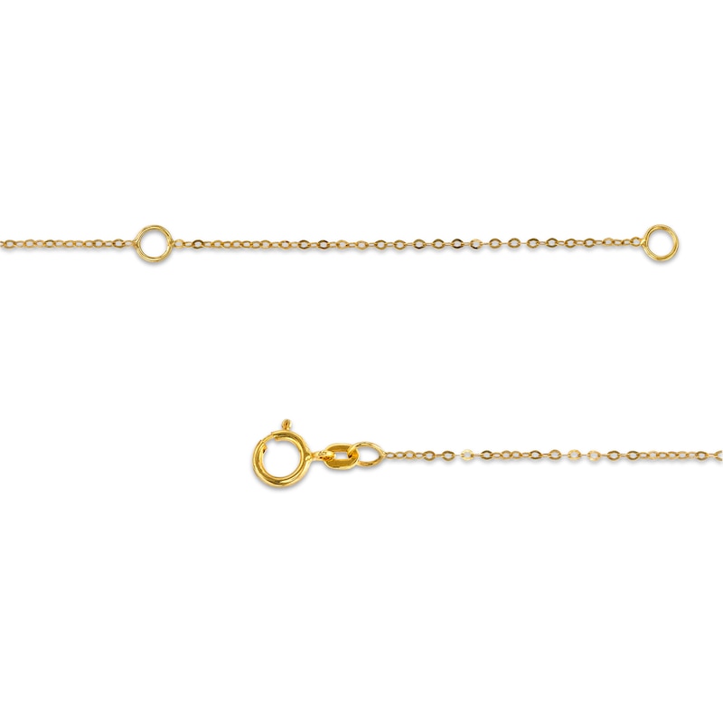 Main Image 6 of Made in Italy Cut-Out Vertical Bar Pendant in 14K Gold