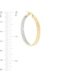 Thumbnail Image 1 of Made in Italy 30.0mm Diamond-Cut Inside-Out Hoop Earrings in 14K Two-Tone Gold