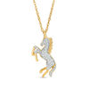 Thumbnail Image 0 of 1/20 CT. T.W. Diamond Unicorn Pendant in Sterling Silver with 14K Gold Plate