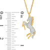 Thumbnail Image 1 of 1/20 CT. T.W. Diamond Unicorn Pendant in Sterling Silver with 14K Gold Plate