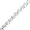 Thumbnail Image 0 of 1/4 CT. T.W. Diamond "S" Tennis Bracelet in Sterling Silver