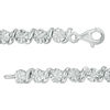 Thumbnail Image 2 of 1/4 CT. T.W. Diamond "S" Tennis Bracelet in Sterling Silver
