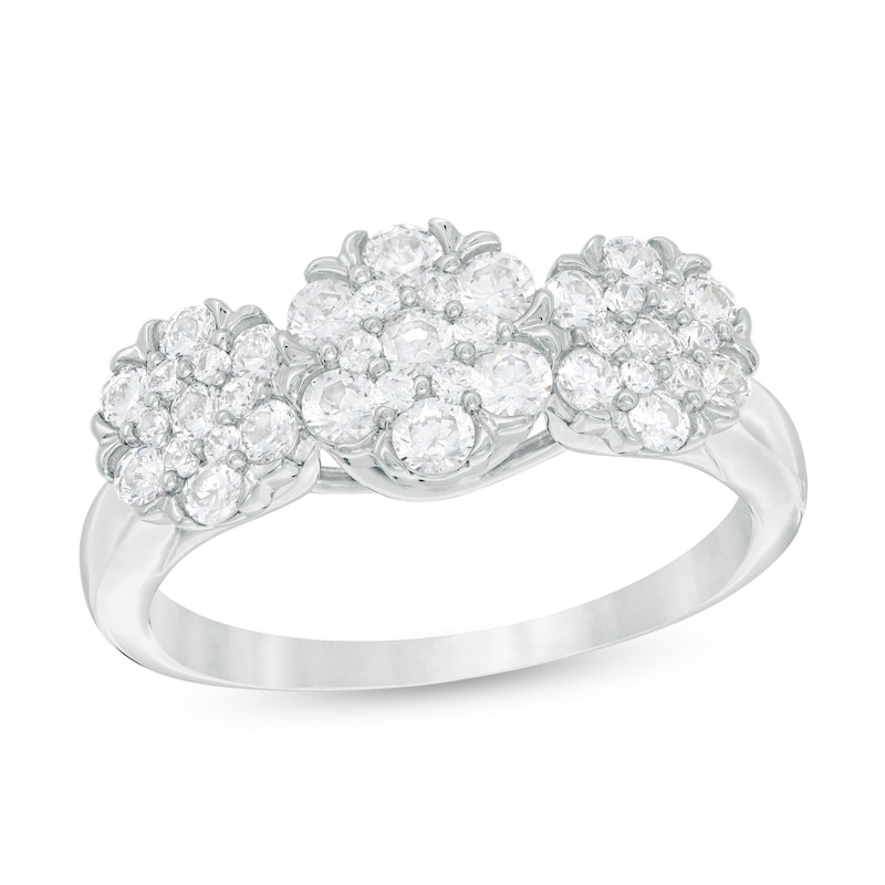 Main Image 1 of 1 CT. T.W. Composite Diamond Three Stone Ring in 10K White Gold