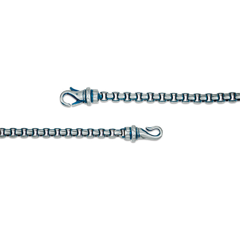 Men's 5.75mm Box Chain Necklace and Bracelet Set in Two-Tone Stainless Steel - 24"