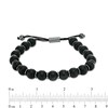 Thumbnail Image 2 of 10.0mm Onyx Bead Bolo Bracelet in Sterling Silver - 8.5"