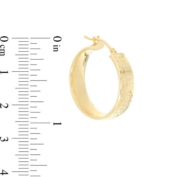 Made Made in Italy 20.0mm Diamond-Cut Hoop Earrings in 14K Gold