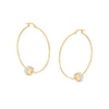 Thumbnail Image 1 of Made in Italy 8.0mm Glitter Enamel Ball Hoop Earrings in 14K Gold