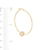 Thumbnail Image 2 of Made in Italy 8.0mm Glitter Enamel Ball Hoop Earrings in 14K Gold