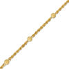 Thumbnail Image 1 of Made in Italy Diamond-Cut Bead Station Rope Chain Bracelet in 14K Gold - 7.5"