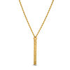 Thumbnail Image 1 of Made in Italy Textured Bead and Rope Tassel Necklace in 14K Gold - 20"