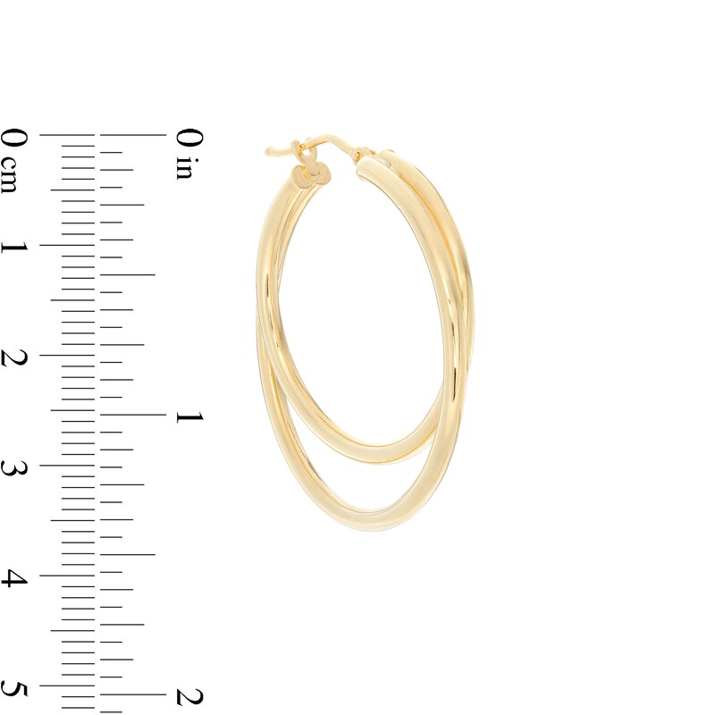 Made in Italy Double Tube Hoop Earrings in 14K Gold