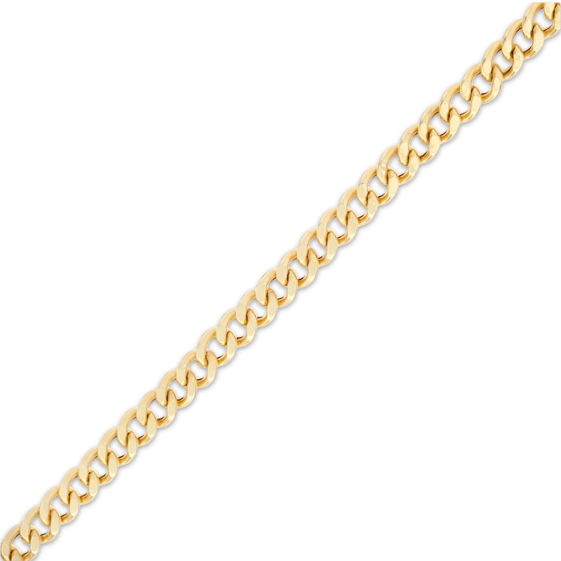 Main Image 1 of Made in Italy 100 Gauge Curb Chain Bracelet in Hollow 14K Gold - 7.5"