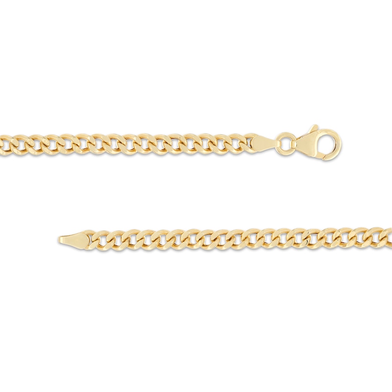 Made in Italy 100 Gauge Curb Chain Bracelet in Hollow 14K Gold - 7.5"