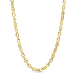 Made in Italy 2.5mm Loose Rope Chain Necklace in 14K Gold - 18&quot;