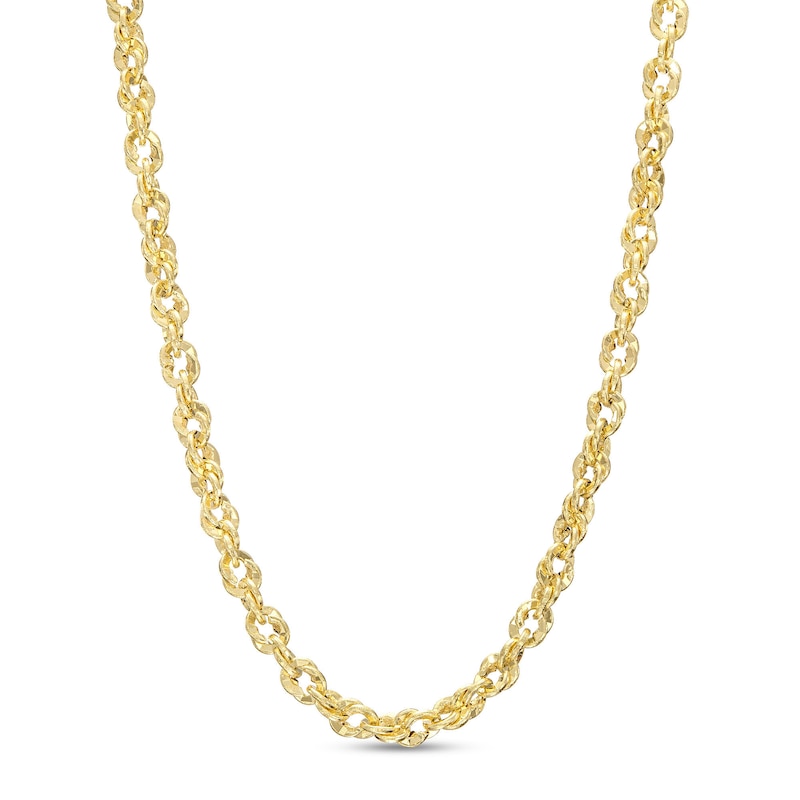 Made in Italy 2.5mm Loose Rope Chain Necklace in 14K Gold - 18"