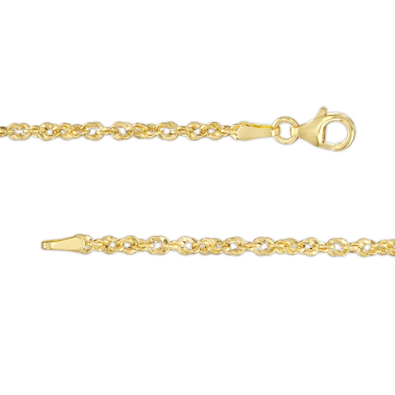 Made in Italy 2.5mm Loose Rope Chain Necklace in 14K Gold - 18"