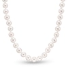 Thumbnail Image 0 of 6.0-6.5mm Cultured Akoya Pearl Strand Necklace with 14K White Gold Filigree Clasp