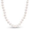 Thumbnail Image 1 of 6.0-6.5mm Akoya Cultured Pearl Strand Necklace with 14K White Gold Filigree Clasp