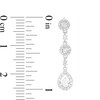 Thumbnail Image 1 of 1/3 CT. T.W. Diamond Frame Triple Drop Earrings in 10K White Gold