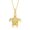 Thumbnail Image 1 of Diamond-Cut Sea Turtle Pendant in 10K Gold