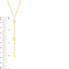 Thumbnail Image 1 of Triple Star Drop Mirror Chain "Y" Necklace in 10K Gold