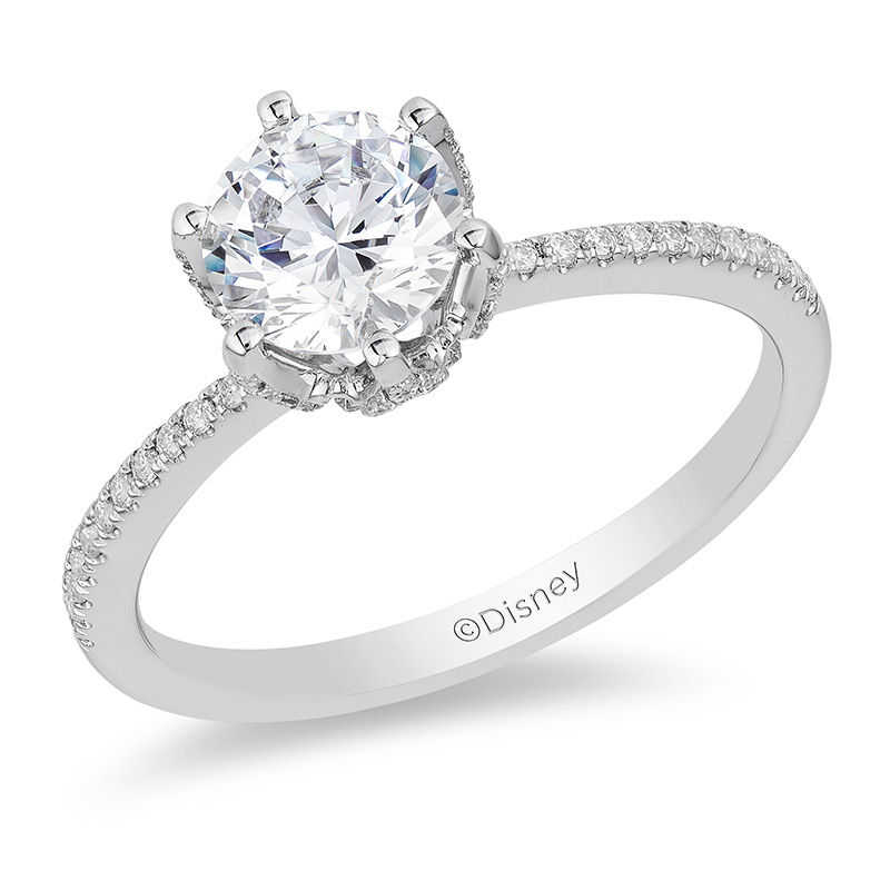 Enchanted Disney Elsa 1-1/4 CT. T.W. Diamond Snowflake Engagement Ring in 14K White Gold