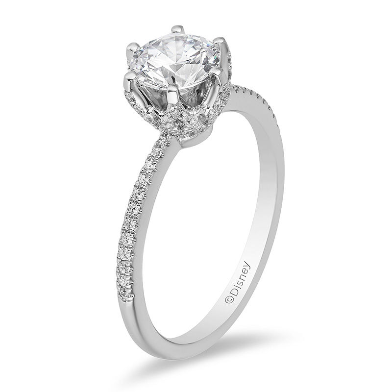 Enchanted Disney Elsa 1-1/4 CT. T.W. Diamond Snowflake Engagement Ring in 14K White Gold
