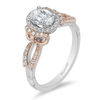 Thumbnail Image 1 of Enchanted Disney Snow White 1 CT. T.W. Oval Diamond Frame Bow Engagement Ring in 14K Two-Tone Gold