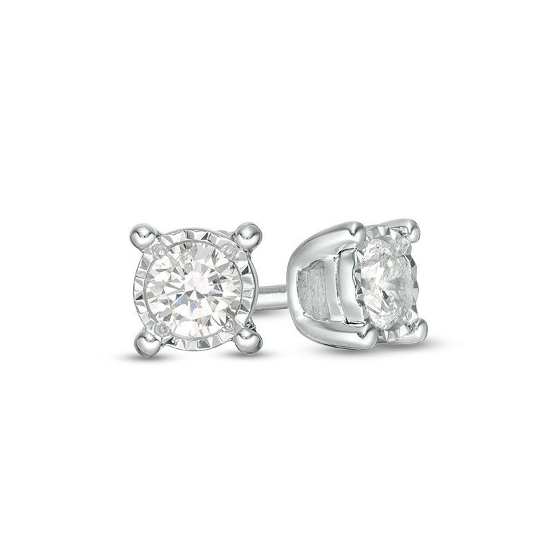 1/4 CT. T.W. Diamond Solitaire Stud Earrings in 10K White Gold