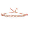 Thumbnail Image 0 of 1/10 CT. T.W. Diamond Curb Link Bolo Bracelet in 10K Rose Gold - 9.5"