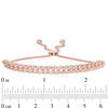 Thumbnail Image 1 of 1/10 CT. T.W. Diamond Curb Link Bolo Bracelet in 10K Rose Gold - 9.5"