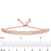 Thumbnail Image 2 of 1/10 CT. T.W. Diamond Curb Link Bolo Bracelet in 10K Rose Gold - 9.5&quot;