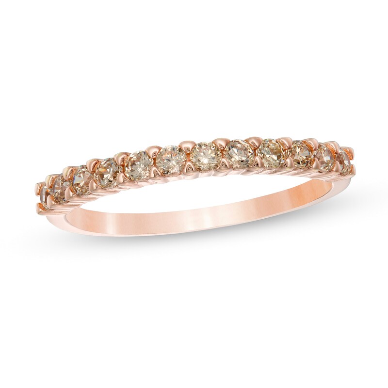 Main Image 1 of Morganite Row Band in 10K Rose Gold